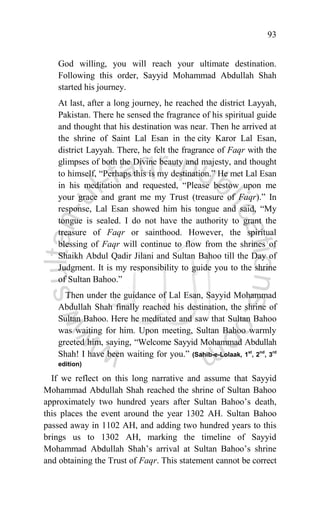 Life History of Sultan-ul-Tarikeen Sultan Mohammad Abdullah Shah | PDF