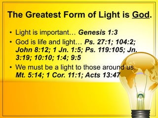 Life in Christ The Light of the World | PPT