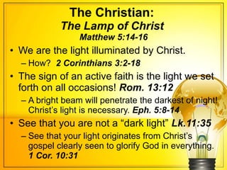 Life in Christ The Light of the World | PPT