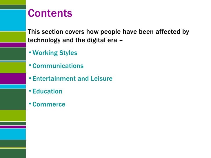 How has ICT affected entertainment and leisure?
