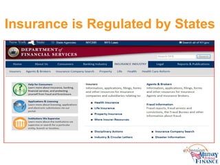 Insurance is Regulated by States

 