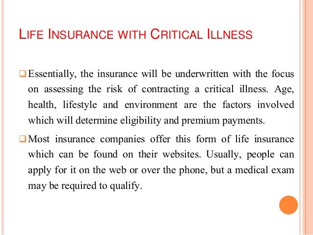 Learn About Life  insurance  and Critical  illness 