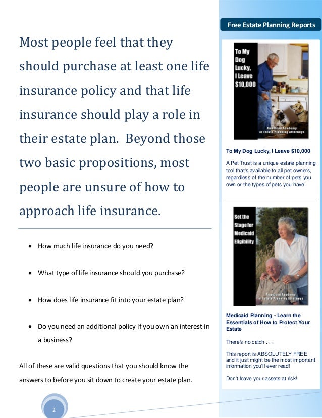 Life Insurance and Estate Planning