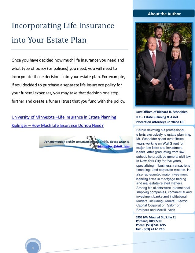 Life Insurance and Estate Planning