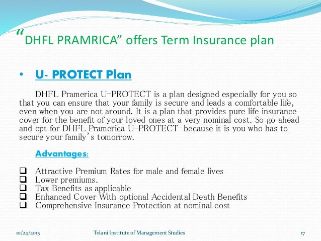 DHFL Pramerica life insurance co. ltd by maninder singh