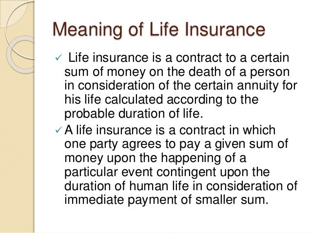 Life insurance concept