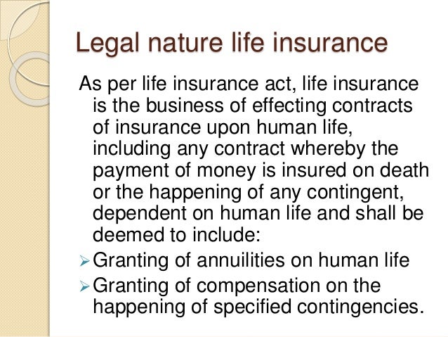 Life insurance concept, nature &amp; use of life insurance