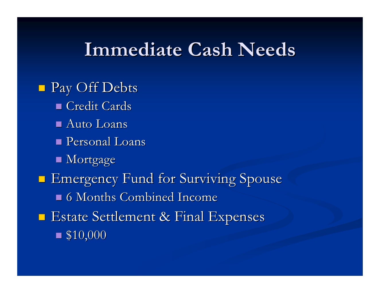 Life Insurance Needs Analysis