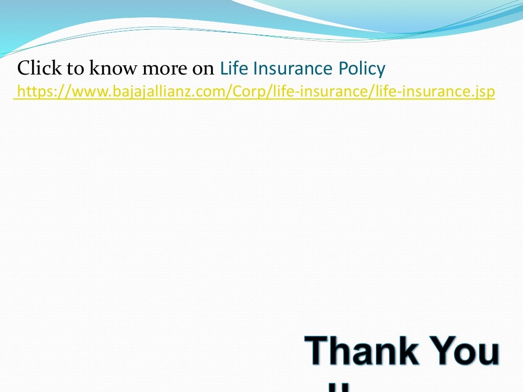 Life insurance policy