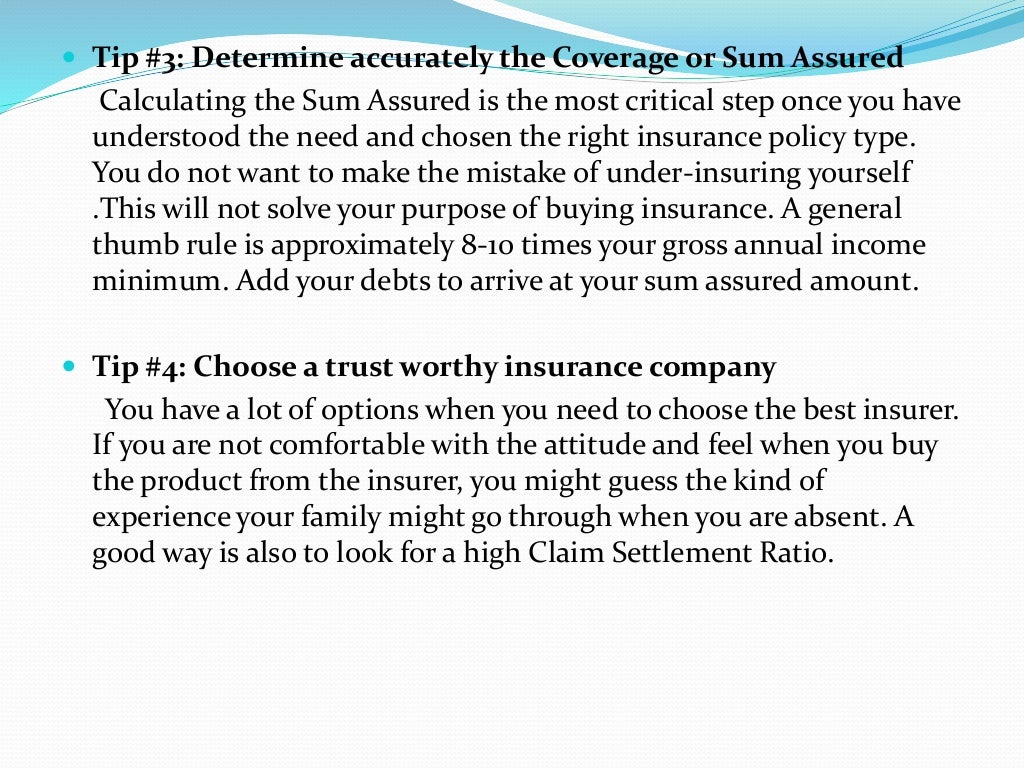 Life insurance policy