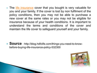 Life Insurance : Things You Need to Know Before Buying an Insurance ...