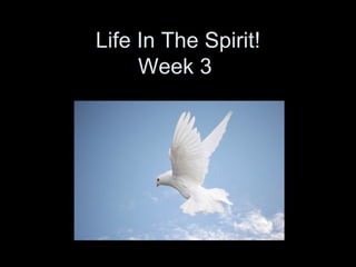 Life In The Spirit! Week 3  