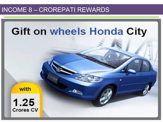 INCOME 8 – CROREPATI REWARDS

 
