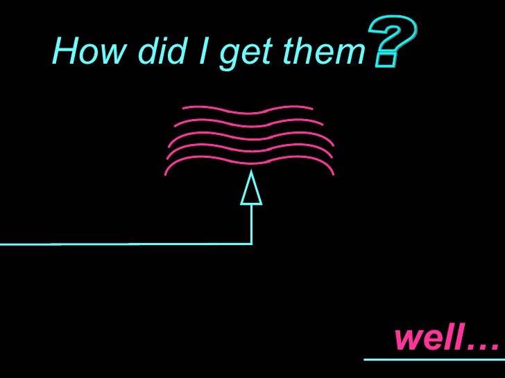 How did I get them well… ? 