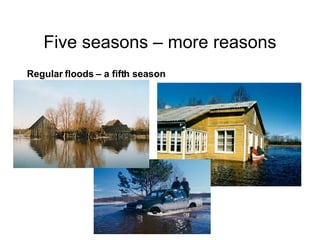 Five seasons – more reasons Regular floods – a fifth season 