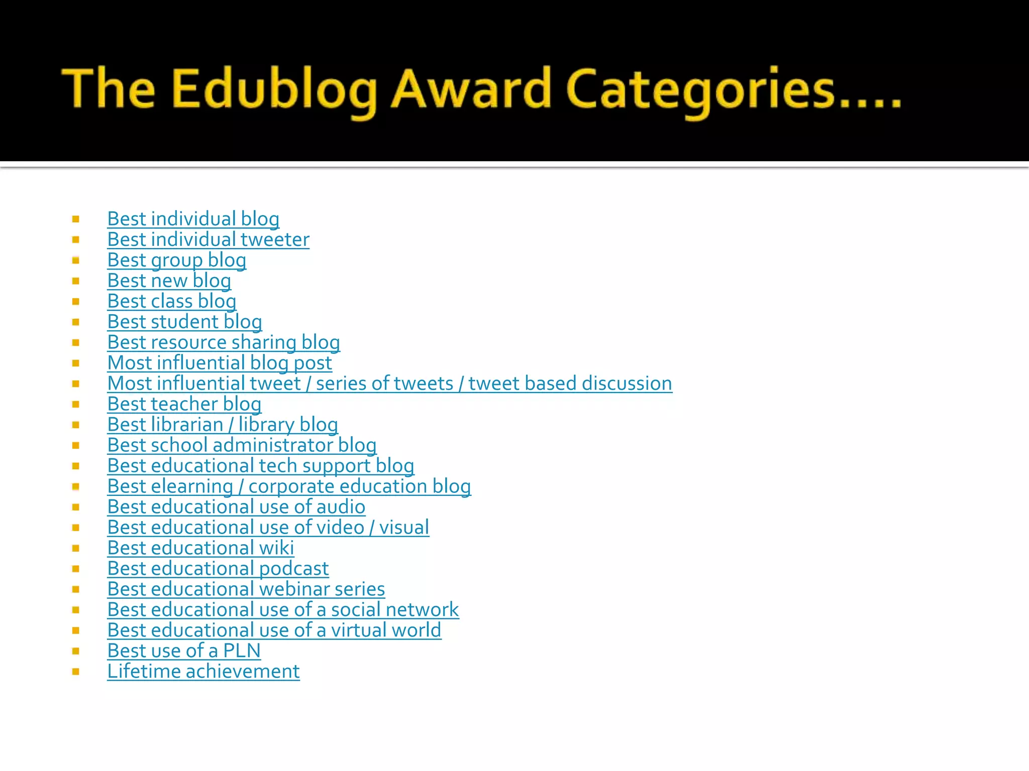 Blogs, Wikis and PLNsUse them for researching and sharing