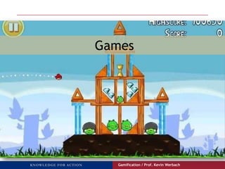 Games




KNOWLEDGE FOR ACTION     Gamification / Prof. Kevin Werbach
 