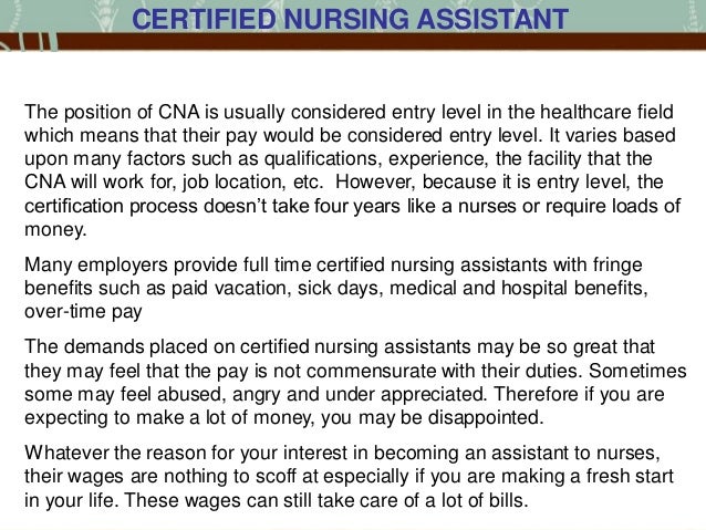 where can a cna work