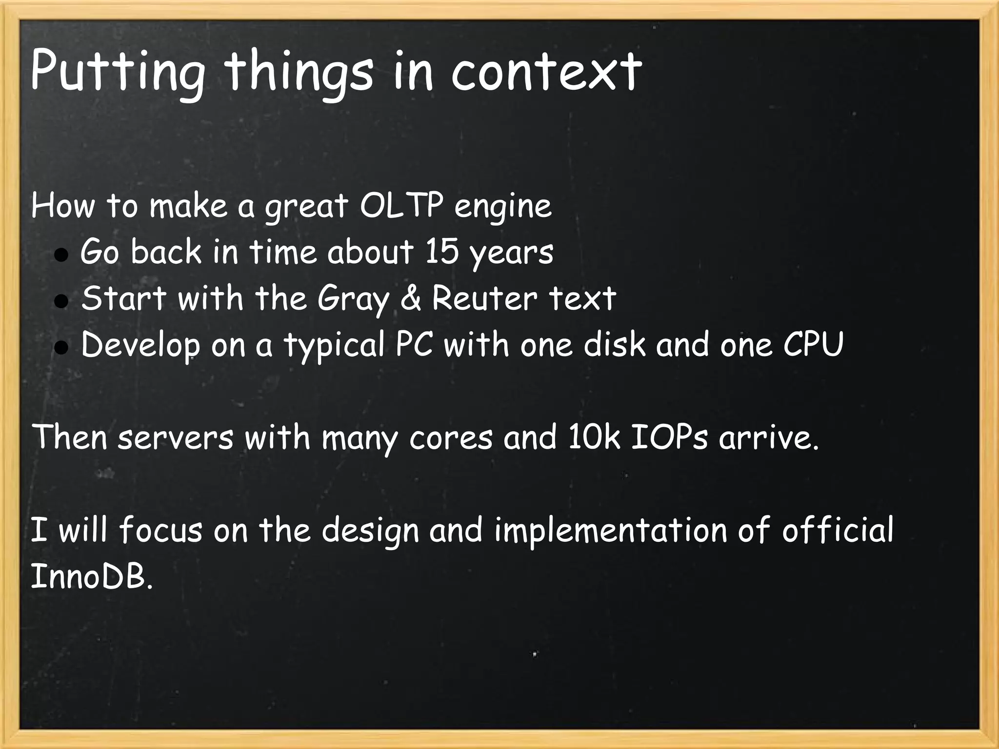 Life Of A Dirty Page Inno Db Disk Io