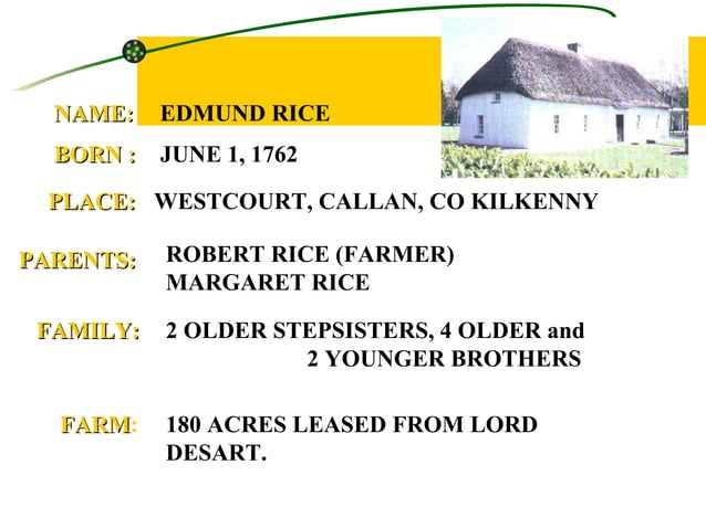 Life of Edmund Rice | PPT | Christianity | Religion & Spirituality