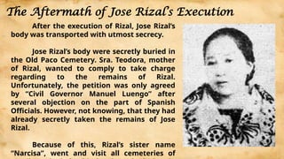 Rizal's Journey from Fort Santiago to his Execution in Bagumbayan | PPTX