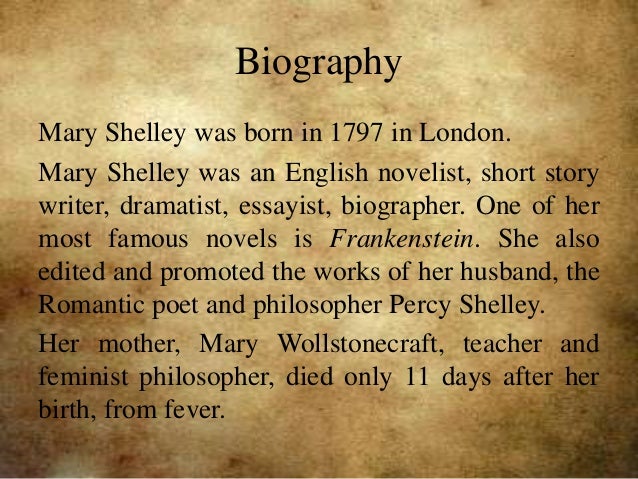 Mary shelley frankenstein poem