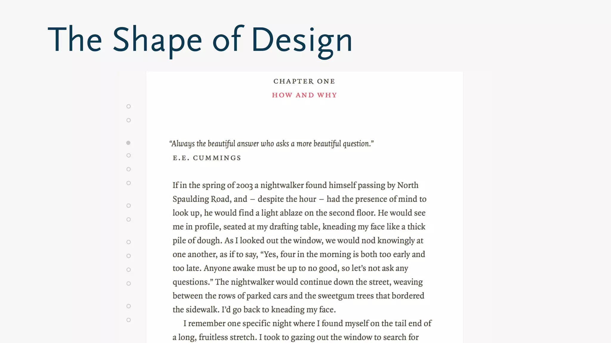 The Shape of Design
 