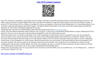 Life Of Pi Character Analysis | PPT