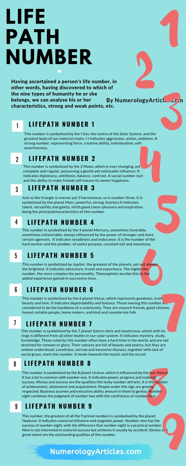 The life path number and what it indicate