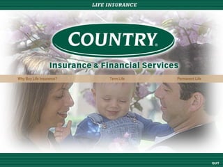 QUIT Why Buy Life Insurance? Term Life Permanent Life 