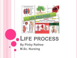 LIFE PROCESS
By Pinky Rathee
M.Sc. Nursing
 