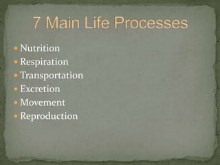 Moving Life Processes Life processes | PPTX