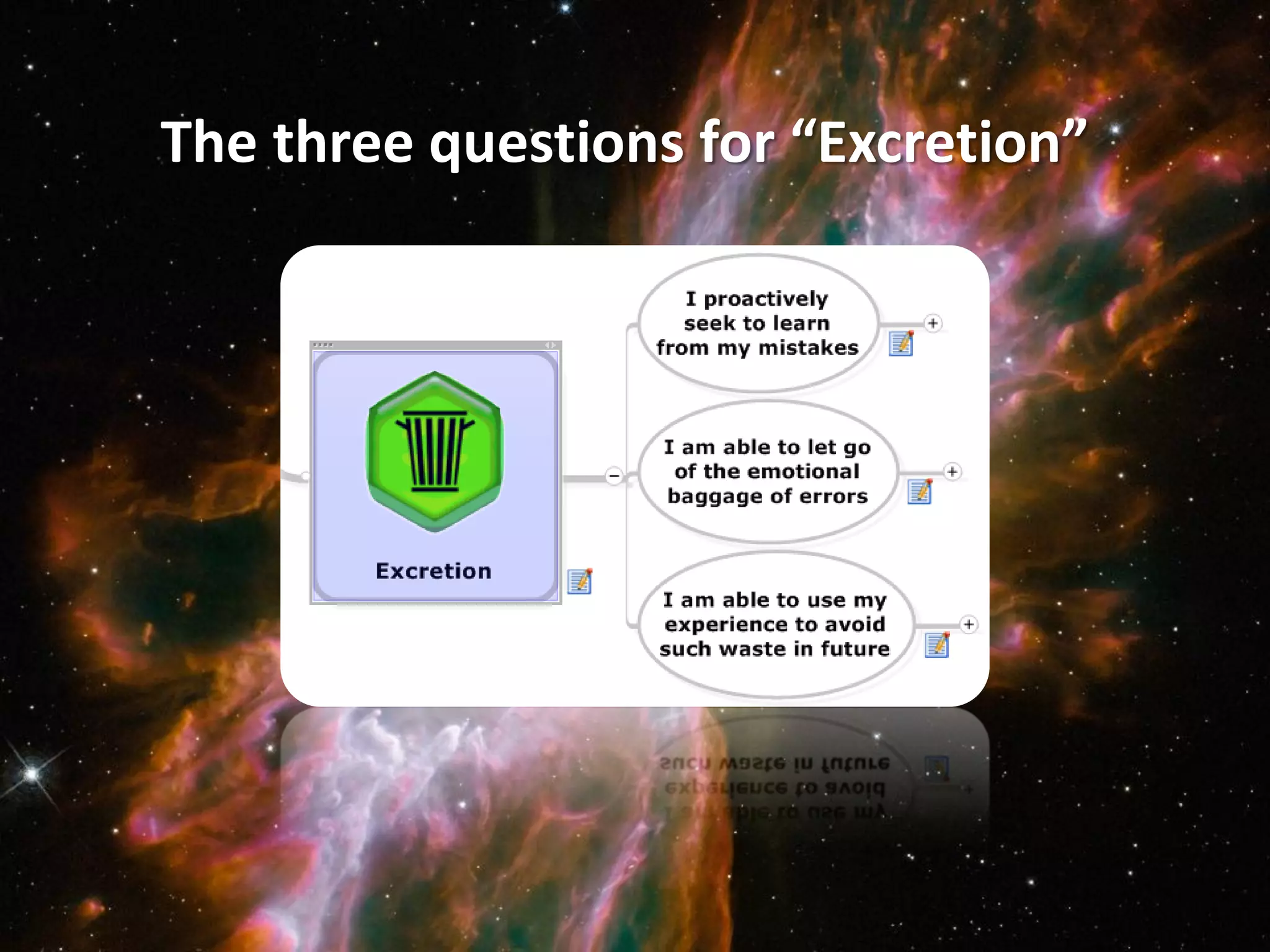 The three questions for “Excretion”
 