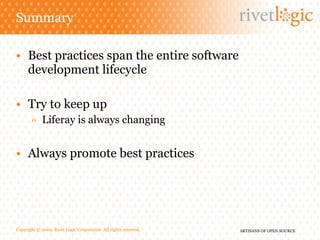 Liferay Developer Best Practices for a Successful Deployment | PPT ...