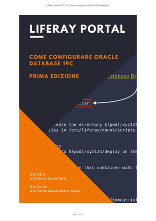 Liferay Portal CE 7.4: Come configurare Oracle Database 19c
No. 1 / 15
 