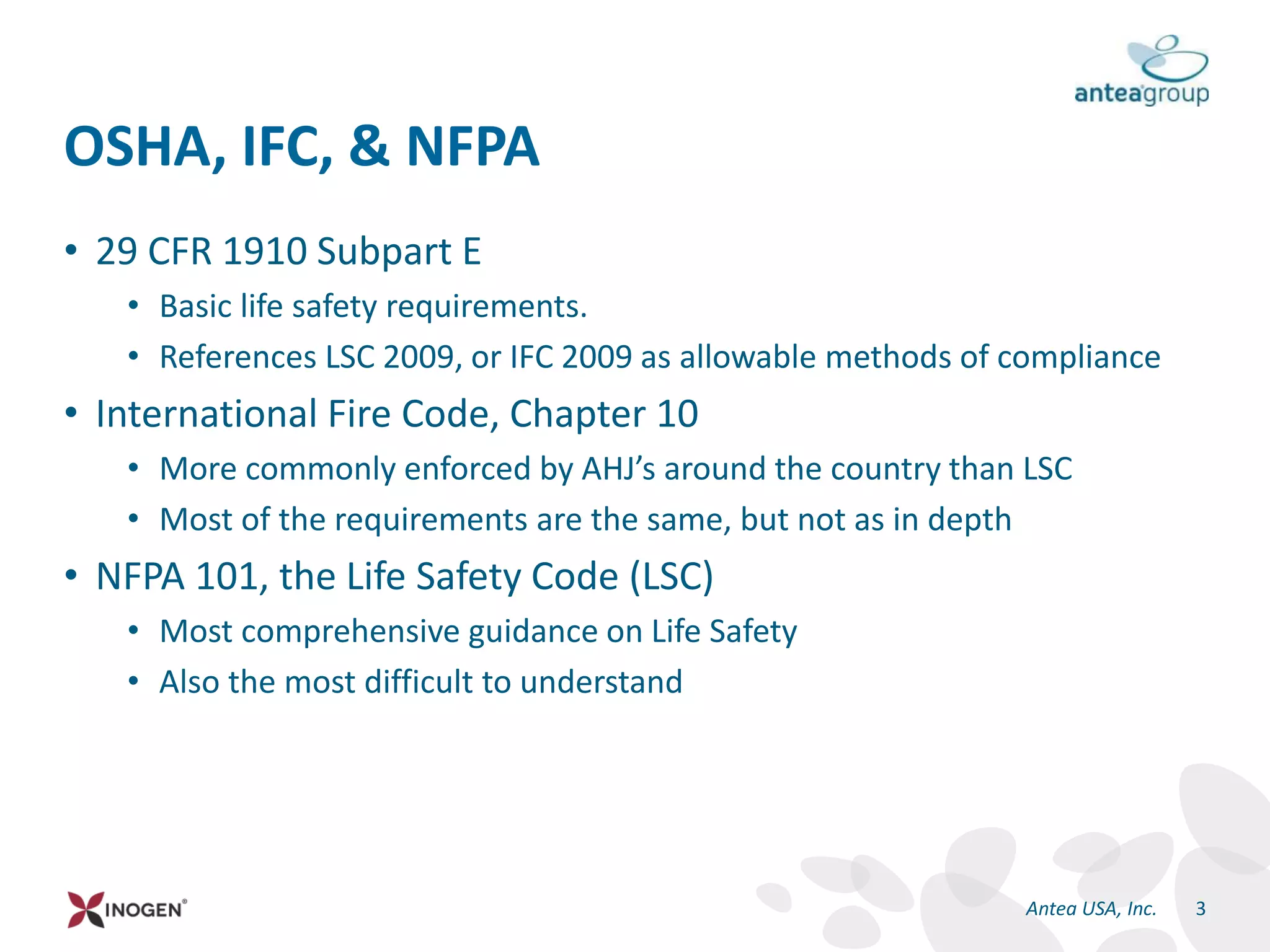 Life Safety Code: NFPA 101, IFC 2015 & OSHA Subpart E | PDF