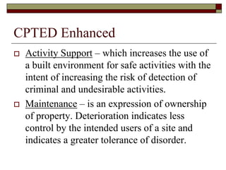 Cpted Activity Support Examples Life Safety and Property Protection | PDF