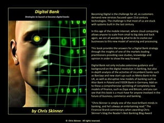 Becoming Digital is the challenge for all, as customers
demand new services focused upon 21st century
technologies. The ch...