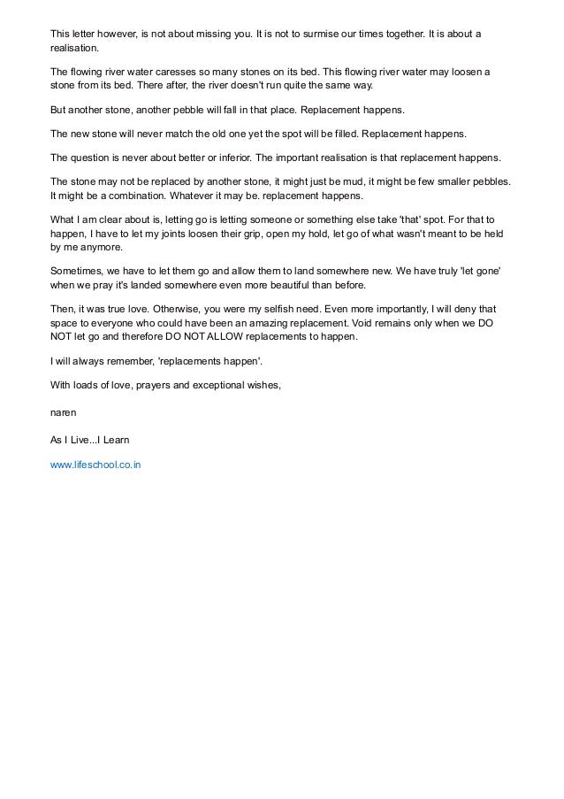 A letter to my ex A letter to my ex