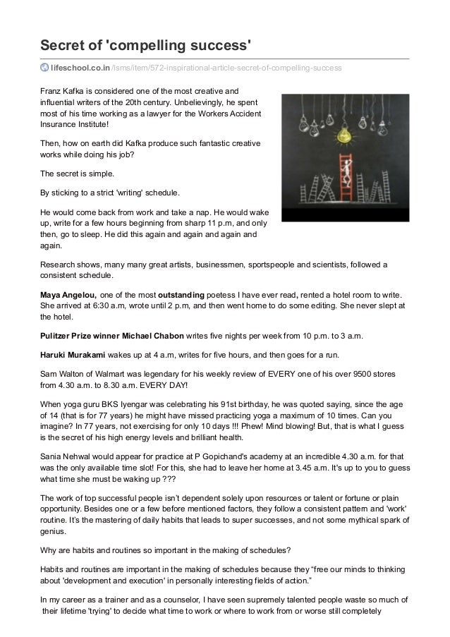 Secret Of Compelling Success