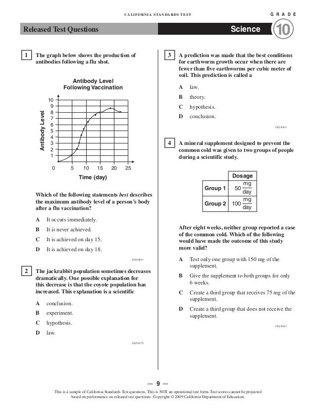 Life Science Practice Test