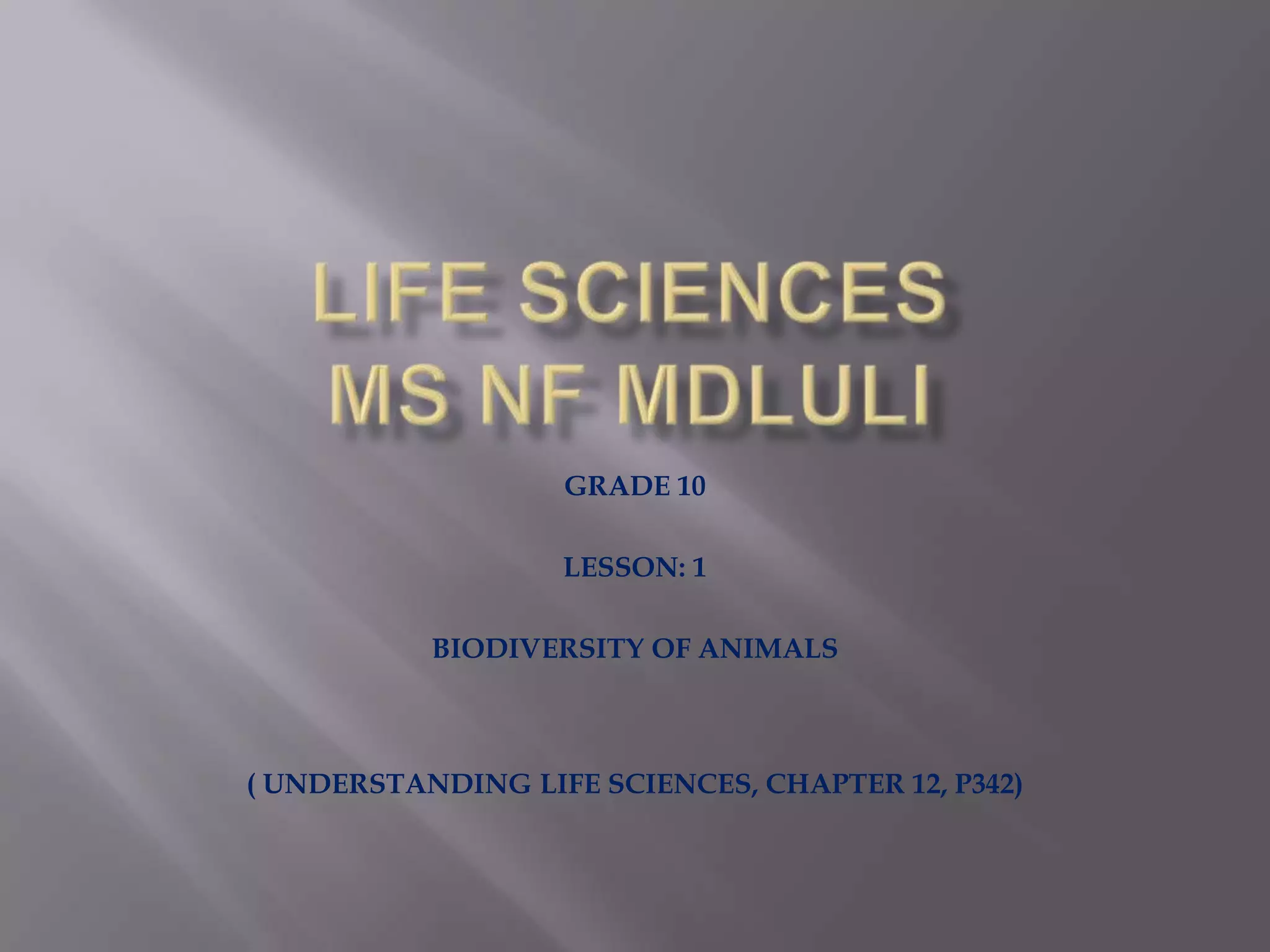Life sciences lesson 1 | PPT