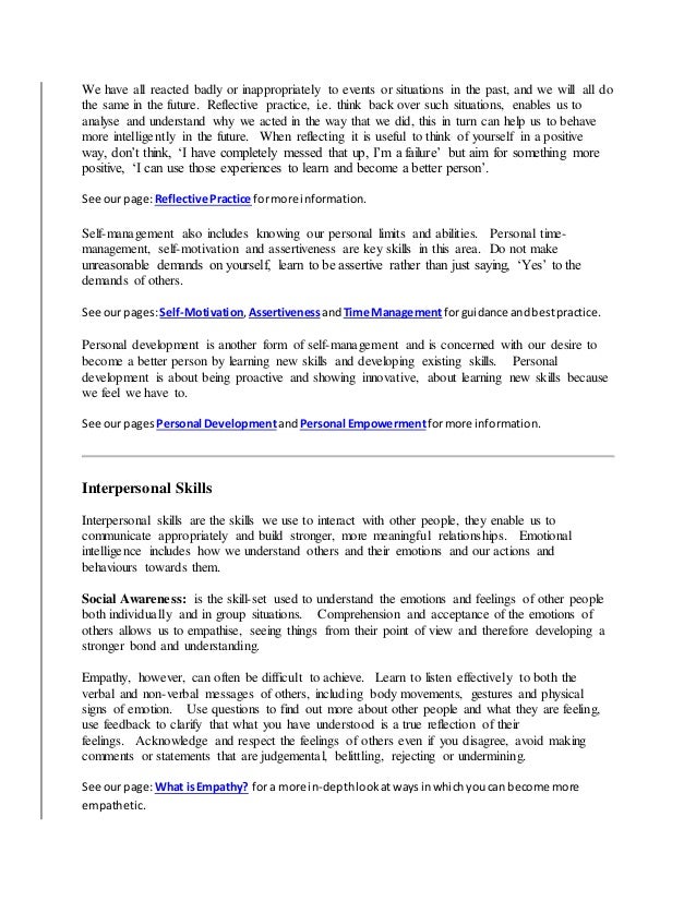 essay on life skills
