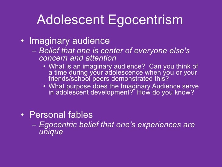 What is adolescent egocentrism?