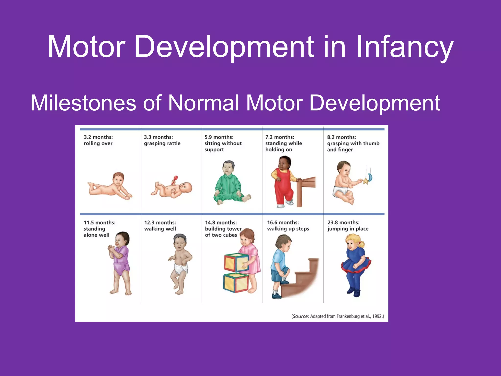 Motor Development in Infancy Milestones of Normal Motor Development 