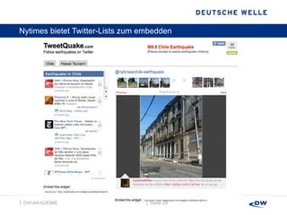Nytimes bietet Twitter-Lists zum embedden │  Seite  │  DW-AKADEMIE  