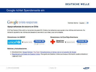 Google richtet Spendenseite ein  │  Seite  │  DW-AKADEMIE  