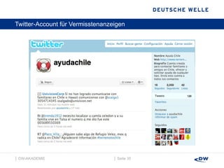 Twitter-Account für Vermisstenanzeigen │  Seite  │  DW-AKADEMIE  