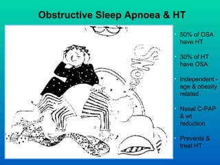 Obstructive Sleep Apnoea & HT
                          •   50% of OSA
                              have HT

            ...