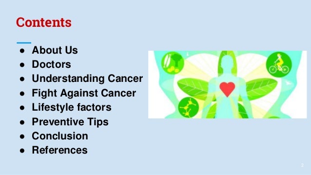 Presentation on Lifestyle factors for Cancer Treatment